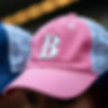 Close-up of a unique design on a bachelorette hat