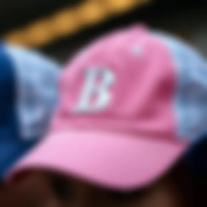 Close-up of a unique design on a bachelorette hat