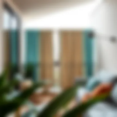 Exploring Color Choices for Balcony Blackout Curtains Diverse color palette of blackout curtains enhancing outdoor aesthetics