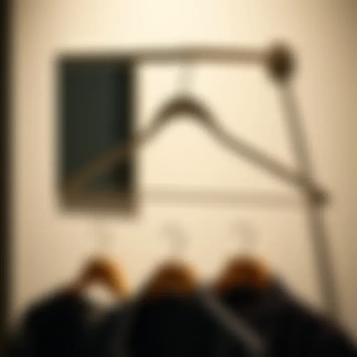 Contemporary metal clothes hanger designed for space optimization