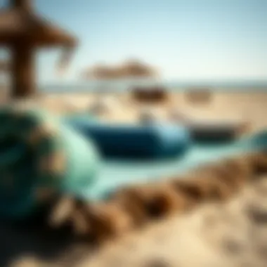 Materials Used in Beach Mats Various materials used in beach mats showcased