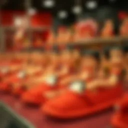 Quirky Betty Boop house slippers on display