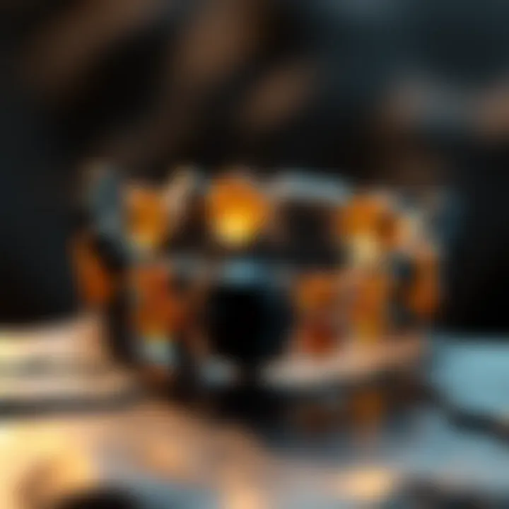 Elegant black tourmaline and citrine bracelet showcasing a blend of energies