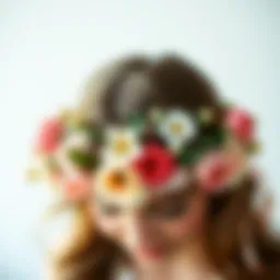 Elegant bridal shower crown adorned with flowers