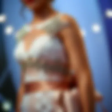 Stylish sash with intricate designs for bridal shower