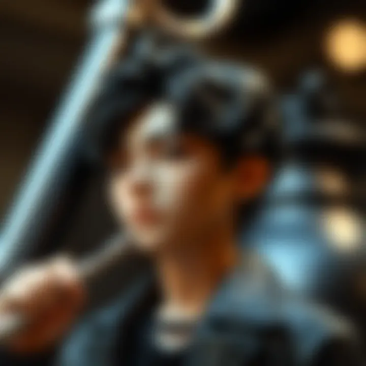 Close-up of a collectible BTS figure