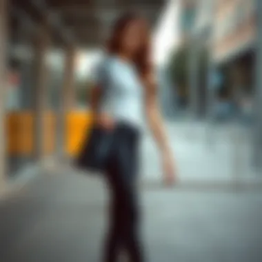 Fashion Statement: Butt Support Leggings in Urban Style Stylish butt support leggings showcased in a modern urban setting