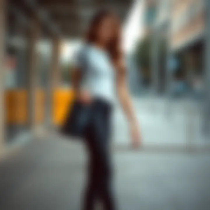 Fashion Statement: Butt Support Leggings in Urban Style Stylish butt support leggings showcased in a modern urban setting