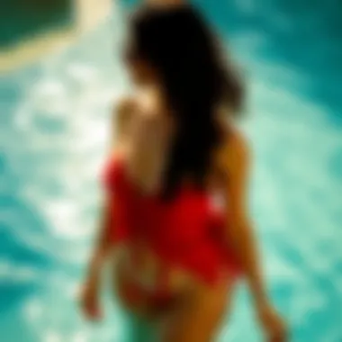 Maintenance tips for red strapless swimwear