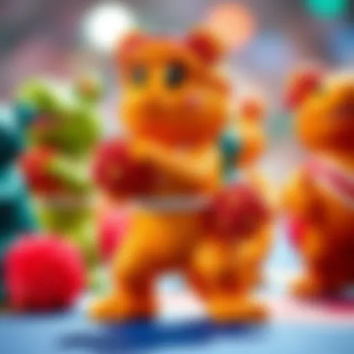 Cheerleading-themed Jibbitz designs showcasing vibrant colors and motifs