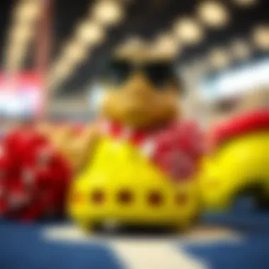 A fashionable Croc adorned with cheerleading Jibbitz, highlighting personal style