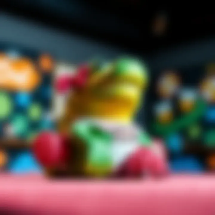 Close-up of cheerleading Jibbitz against a stylish backdrop, emphasizing cultural significance