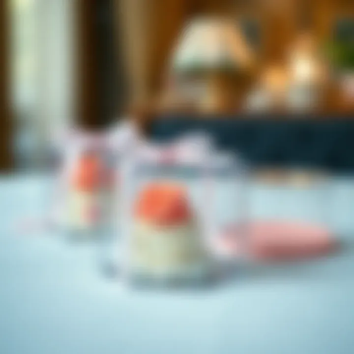 A collection of customized clear boxes featuring unique designs and colors