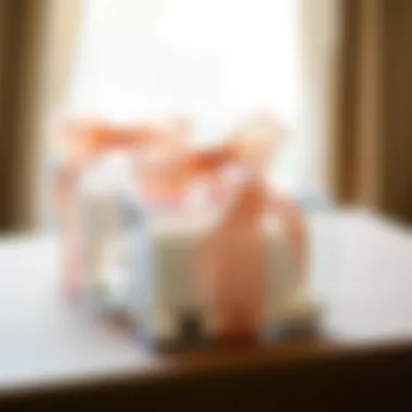 Stylish clear bridesmaid boxes adorned with elegant ribbons