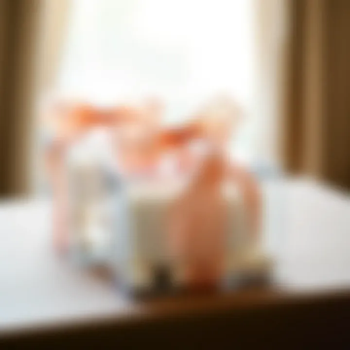 Stylish clear bridesmaid boxes adorned with elegant ribbons