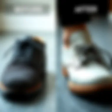 Impact of Shoe Remover Tools on Footwear Before and after comparison of shoes maintained with remover tools