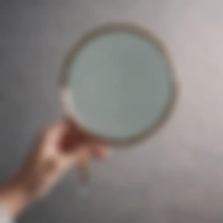 Trendy handheld mirror with unique design elements