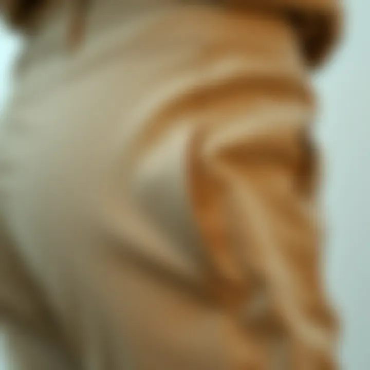 Detailing of Khaki Pants Close-up of khaki pants detailing and stitching