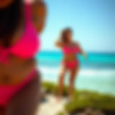 Color Psychology in Pink Swimwear Color psychology illustration related to pink swimwear choices