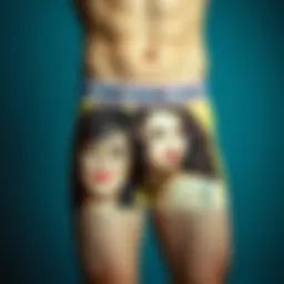 A stylish pair of custom boxers featuring a significant other's face in a creative design