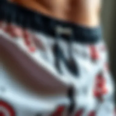 Intricate Fabric Details of Personalized Boxers Close-up of fabric showcasing the intricate details of personalized boxer shorts