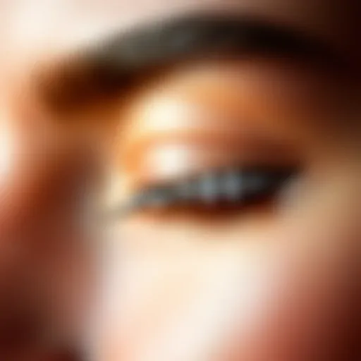 A stunning close-up of a diamond eyebrow ring showcasing its intricate design and sparkle.