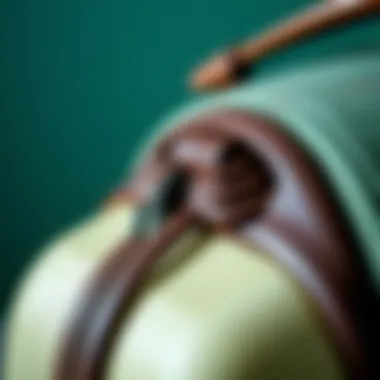 Close-up of eco-friendly materials used in suitcase design