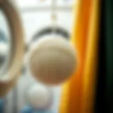 Laundry balls effectively removing pet hair from clothing