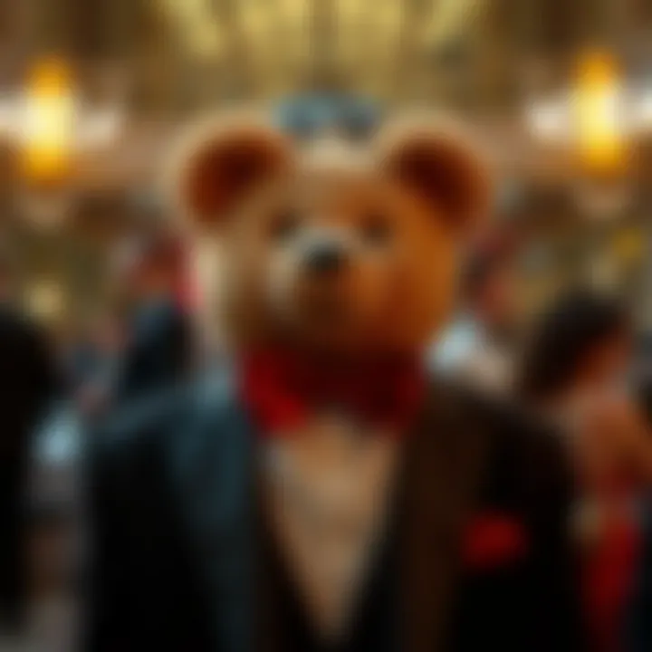 Teddy Bear Bowtie in Formal Elegance Formal attire complemented by a teddy bear bowtie at an elegant event