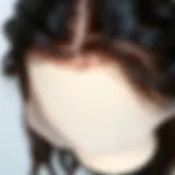 Close-up view of 360 lace front wig showcasing dense, natural texture