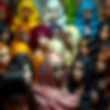 Color Variations of 360 Lace Front Wigs Stylish arrangement of 360 lace front wigs in various colors