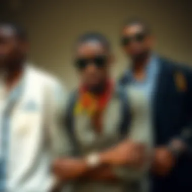 Modern Outfits Complemented by Vibrant African Bracelets A stylish arrangement of modern outfits complemented by vibrant African bracelets, demonstrating contemporary fashion