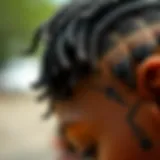 Intricacies of Afro Spring Twist Texture Close-up of textured Afro Spring Twist hairstyle showcasing intricate details