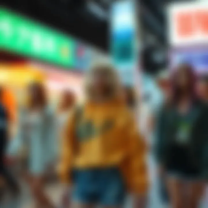 A vibrant display of anime-inspired clothing showcasing various styles