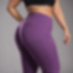 Stylish plus size yoga pants featuring side pockets in a vibrant color