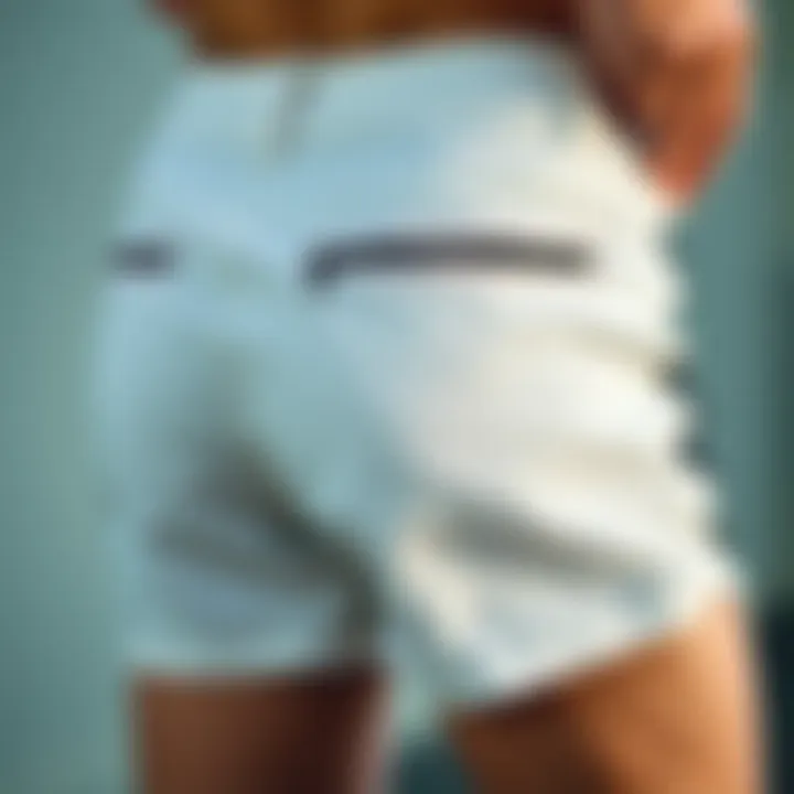 Fabric Choices for Back Zipper Shorts Different fabric choices for back zipper shorts displayed