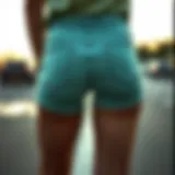 A stylish pair of back zipper shorts showcasing unique design