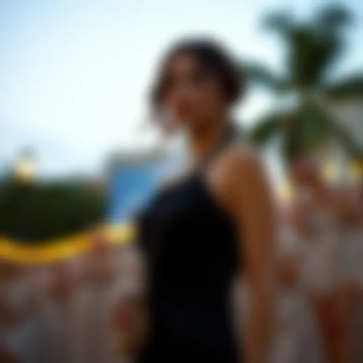 Chic accessories complementing the dress