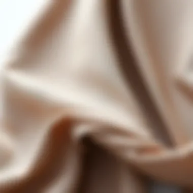 Close-up of fabric texture and quality