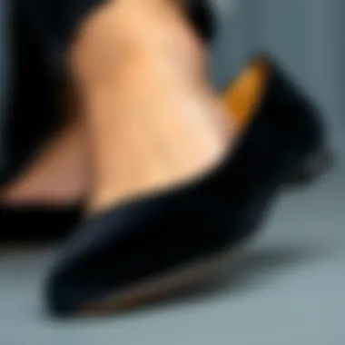 Texture Details of Black Velvet Close-up view of the rich texture of black velvet material