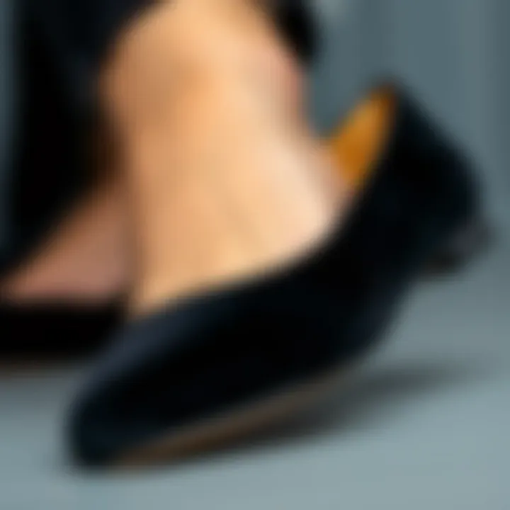 Texture Details of Black Velvet Close-up view of the rich texture of black velvet material