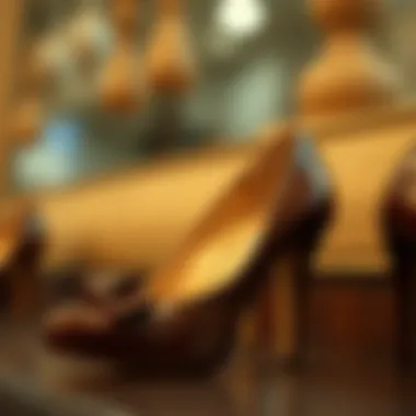 Sophisticated Craftsmanship of Brown Heels Elegant brown heels showcasing a unique design