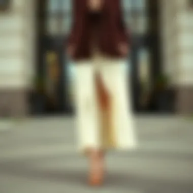 Chic Outfit Pairing with Brown Heels Fashionable outfit coordinated with brown heels