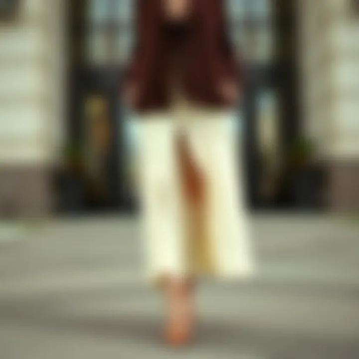 Chic Outfit Pairing with Brown Heels Fashionable outfit coordinated with brown heels