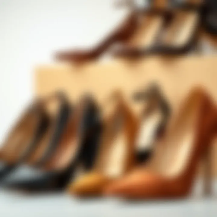 Diverse Styles of Brown Heels Variety of brown heel styles arranged aesthetically