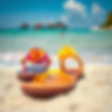 Island Footwear: Colorful Beach Sandals Colorful beach sandals perfect for island adventures