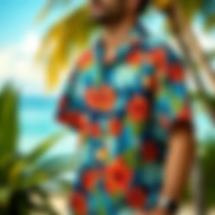 Tropical Vibes: Hawaiian Print Shirt Vibrant Hawaiian print shirt with tropical motifs