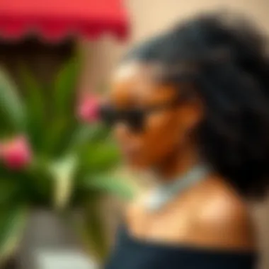 Versatile Hairstyle Demonstration A stylish individual showcasing a versatile hairstyle with hair bundles.