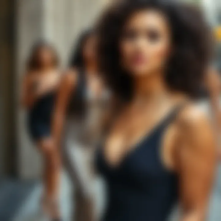 Diverse body types in cinched bodycon dresses