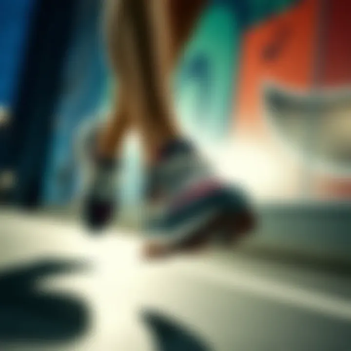 Performance metrics displayed through dynamic movement wearing Ventania shoes